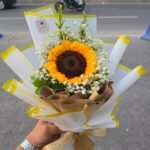 🌻 Single Sunflower Bouquet – Simple, Bright & Beautifu
