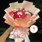 🌸🌹 Gerbera & Rose Bouquet – Bright Elegance with a Touch of Romance