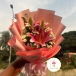 🌸 Pink Lily Bouquet – Elegant, Fresh & Charming