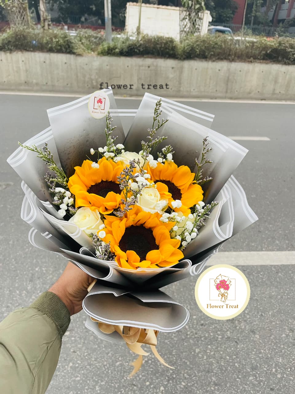 WhatsApp Image 2026-02-01 at 6.03.20 PM (1) 🌻 Sunflower Mixed Bouquet – Cheerful, Bright & Elegant - Image 1