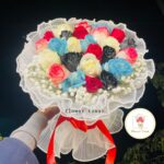 🌹 Mixed Color Rose Bouquet – Vibrant, Elegant & Cheerful