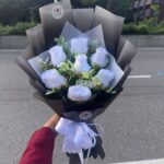 Artificial White Rose Bouquet (Pristine, Graceful & Regal)