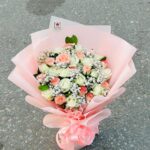 Pink & White Rose Mixed Bouquet