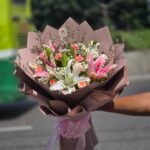 Pink & White Mixed Lily Bouquet (Graceful, Pure & Luxury)