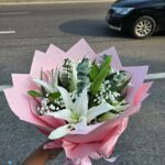 White Lily Bouquet (Pristine, Elegant & Regal)
