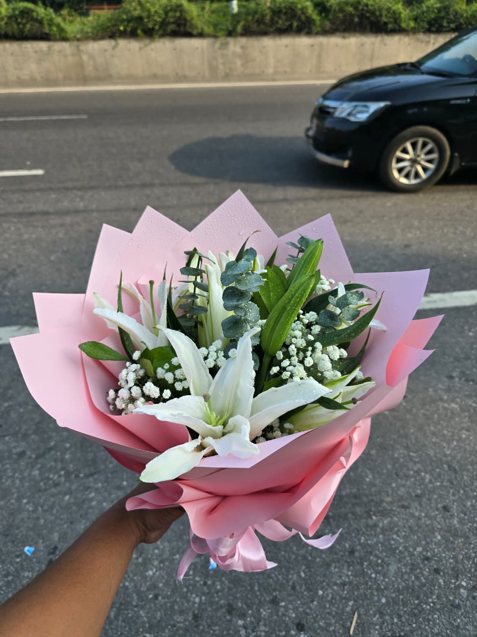 WhatsApp Image 2026-09-29 at 10.20.32 AM White Lily Bouquet (Pristine, Elegant & Regal) - Image 1