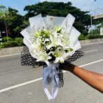 White Lily Bouquet (Pristine, Elegant & Regal)