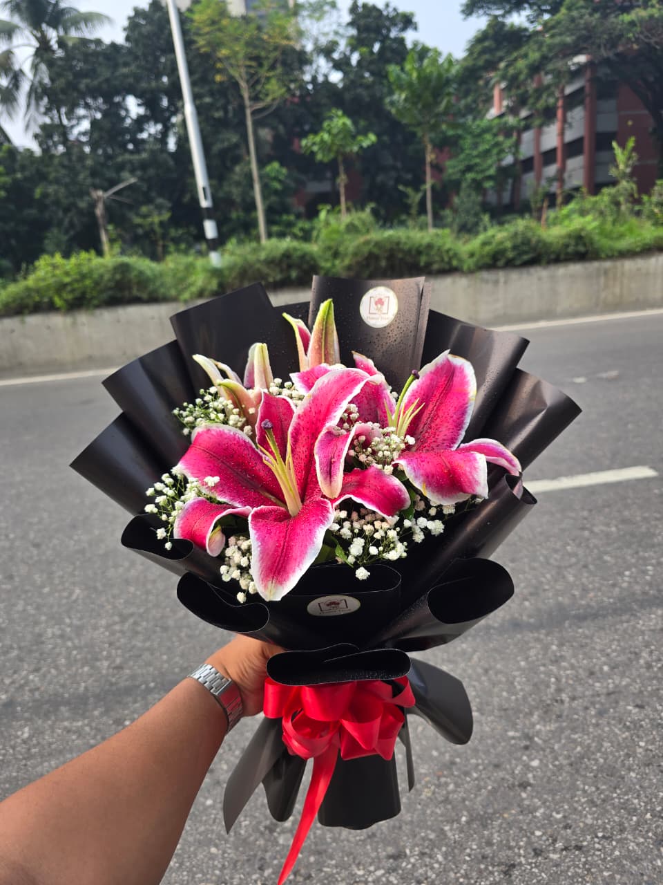 WhatsApp Image 2026-10-02 at 3.22.12 PM Red Lily Bouquet (Bold, Passionate & Regal) - Image 1