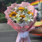 Sunflower & Lily Mixed Bouquet (Vibrant, Regal & Joyful)